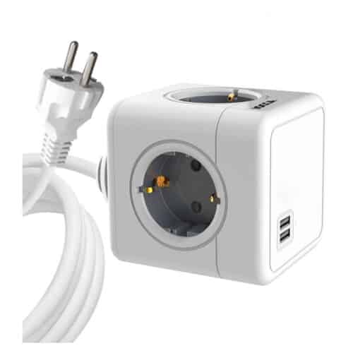 CUBO DE ENCHUFES CON PUERTO USB